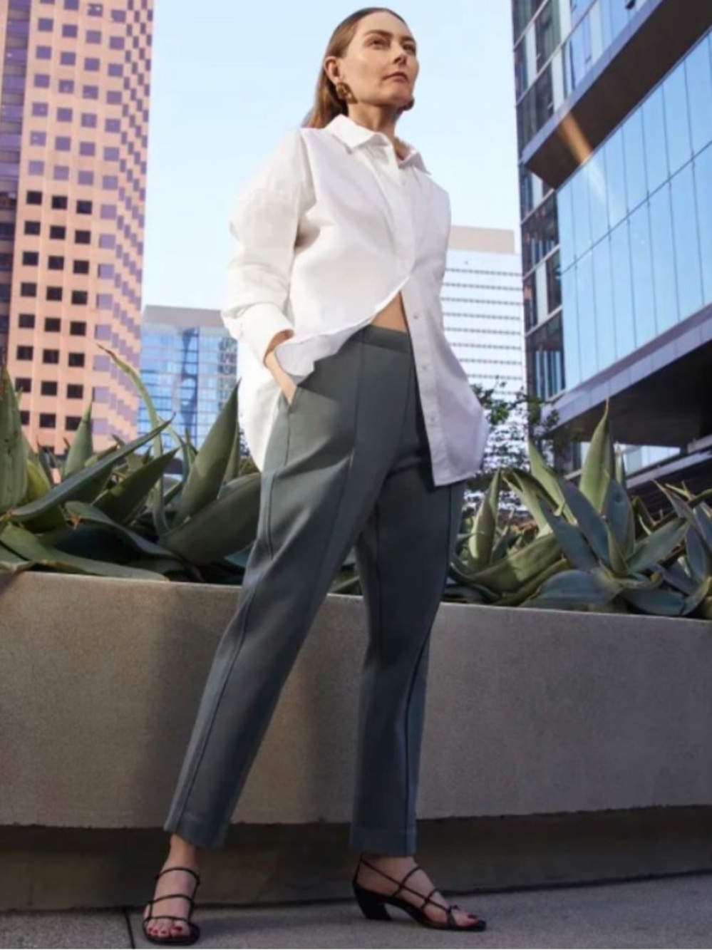 Everlane the dream pant trousers in grey small